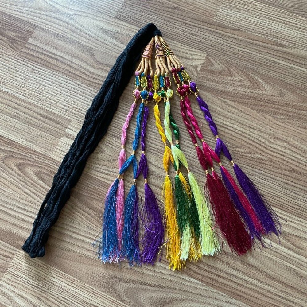 Hair Paranda Women Hair Accessory Black with Multi color Traditional Hair Braid